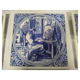 Delft Blue Tiles Featuring Various Trades