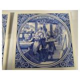 Delft Blue Tiles Featuring Various Trades