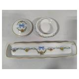 Limoges Trinket Dish w/Lid & Rectangular Dish