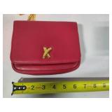 Paloma Picasso Red Leather Shoulder/Crossbody Purse w/Gold Chain Strap