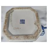 Hex Lidded Porcelain Blue & White Vase/Jar