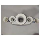 Chinese Blue & White Porcelain Chinoiserie Five Finger Vase