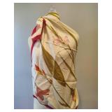 Salvatore Ferragamo Floral Patterned Silk Scarf