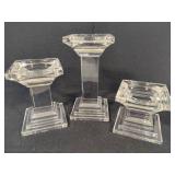 Waterford Crystal Metropolitan Pillar Candle Holders