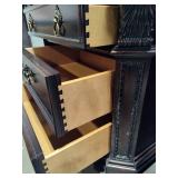 Thomasville Pair of Side Tables w/Brass Hardware