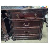 Thomasville Pair of Side Tables w/Brass Hardware