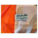 Salvatore Ferragamo Silk Pink Floral Print Scarf