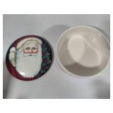 Mikasa Trinket Box & Two Hinged Santa Trinket Boxes