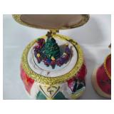 Mikasa Trinket Box & Two Hinged Santa Trinket Boxes