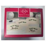 Lenox Holiday Napkin Rings (8) & Place Card Holders (12)
