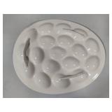 Fitz & Floyd Asparagus Serving Tray + Two Deviled Egg Servers