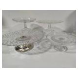 Lot of Assorted Pedestal Cake Plates
