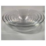 Duralex Seven Piece Nesting Glass Mixing Bowl Set