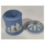 Wedgewood Blue Jasperware Lidded Tobacco Jar