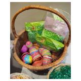 Lot of Easter Baskets, Eggs & Grasses