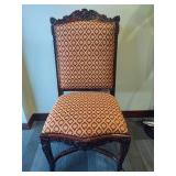 Henredon Table (+ Two Leaves) + Six Upholstered Chair Set