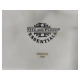 Fitz & Floyd "Essentials" Bunny Platter w/Handles & "Omnibus" Bunny Plate