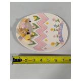Fitz & Floyd "Essentials" Bunny Platter w/Handles & "Omnibus" Bunny Plate