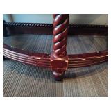 Upholstered Spindled Leg Bench