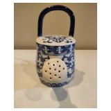 La Dolce Vita Blue Scroll Collection Watering Can