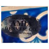 Amia Hand Painted Blue Glass Vase