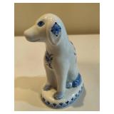 Royal Delft Hand Painted Dog