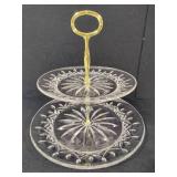 Waterford Lismore Crystal Two Tier Serving Stand