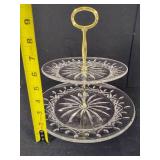 Waterford Lismore Crystal Two Tier Serving Stand