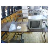 Amana Commercial Microwave Oven with Wall Rack