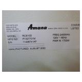 Amana Commercial Microwave Oven with Wall Rack