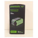 NEW GREENWORKS 2.0 AH BATTERY 72WH