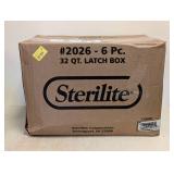 NEW STERILITE 32QT LATCH BOX 5PC