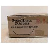NEW BETTER HOMES & GARDENS MELAMINE SERVE BOWL GREY