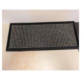 NEW APACHE MILLS NEW FRONT ENTRY INDOOR /OUTDOOR MAT BLACK CREAM DOTS