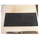 NEW APACHE MILLS NEW FRONT ENTRY INDOOR /OUTDOOR MAT BLACK CREAM DOTS
