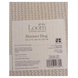 OFF THE LOOM AN ARTISANAL WOVEN BRAND RUNNER RUG WHITE