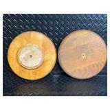 Canister Set - Vintage 4-Piece Ceramic Tea Flour Coffee Sugar with Wood Lid