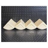 Canister Set - Vintage 4-Piece Ceramic Tea Flour Coffee Sugar with Wood Lid