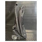 Black Rolling Backpack with Telescoping Handle, Dual Wheels, and Multi-Compartment Organizer