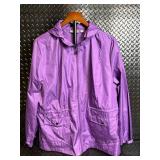 Sport Savvy Purple Hooded Windbreaker Jacket - Size L