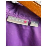 Sport Savvy Purple Hooded Windbreaker Jacket - Size L