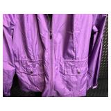 Sport Savvy Purple Hooded Windbreaker Jacket - Size L