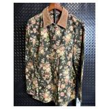 Lauren Jeans Co. RL 1967 Floral Denim Jacket - Size L - Made in Hong Kong