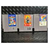 Nintendo NES Cartridges - BurgerTime (Data East), Ninja Gaiden (Tecmo), Superman (Lot of 3)