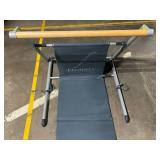 Fluidity Fitness Evolved - Folding Exercise Frame with Wood Barre & Padded Backrest