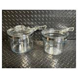 Drexel Clear Glass Jars with Lids - 2-Piece Set - Made in USA