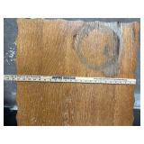 Oak End Tables Pair: Ornate Carved Table with Scroll Legs & Simple 2-Tier Table