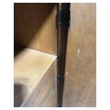 Armoire - Oak Wood, Double Doors, 4-Drawer Interior & Lower Drawer