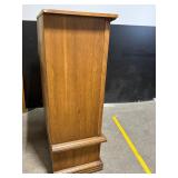 Armoire - Oak Wood, Double Doors, 4-Drawer Interior & Lower Drawer
