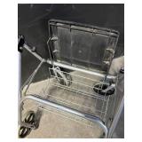 Aluminum Foldable Rollator Walker With Seat & Front Basket - 4-Wheel Mobility Aid